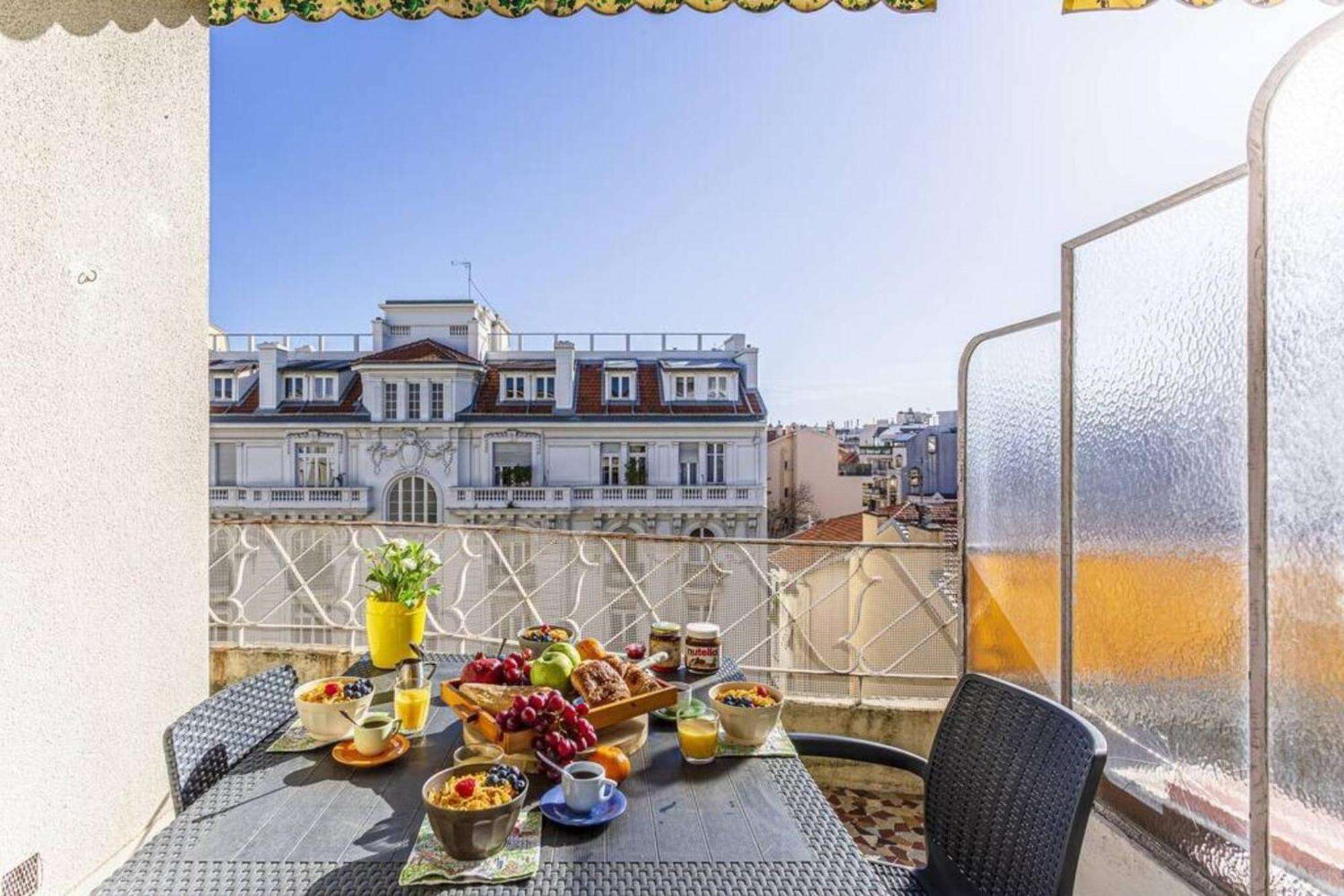 Fleurs 22 - City Center - Modern W Terrace Niza Exterior foto
